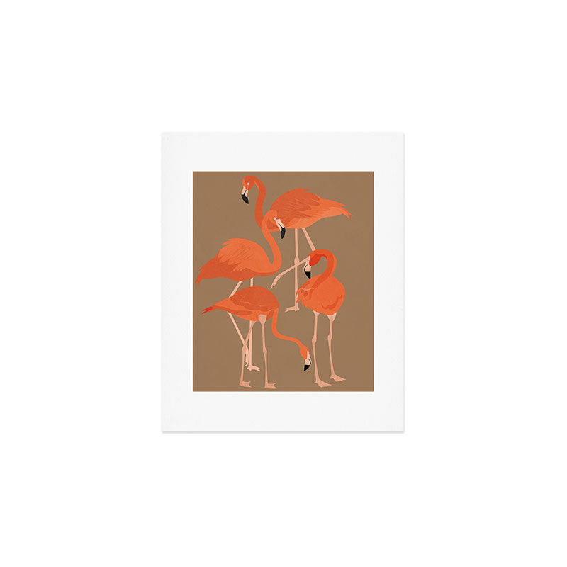 Graceful Flamingos 2 Art Print Gallery Image 1