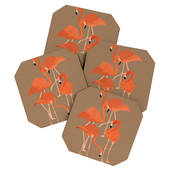 Graceful Flamingos 2 Coaster Gallery Image 1