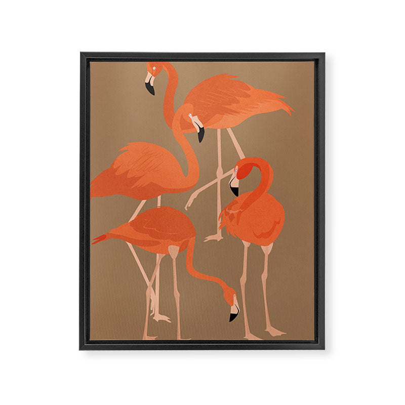 Graceful Flamingos 2 Framed Canvas Print Gallery Image 8