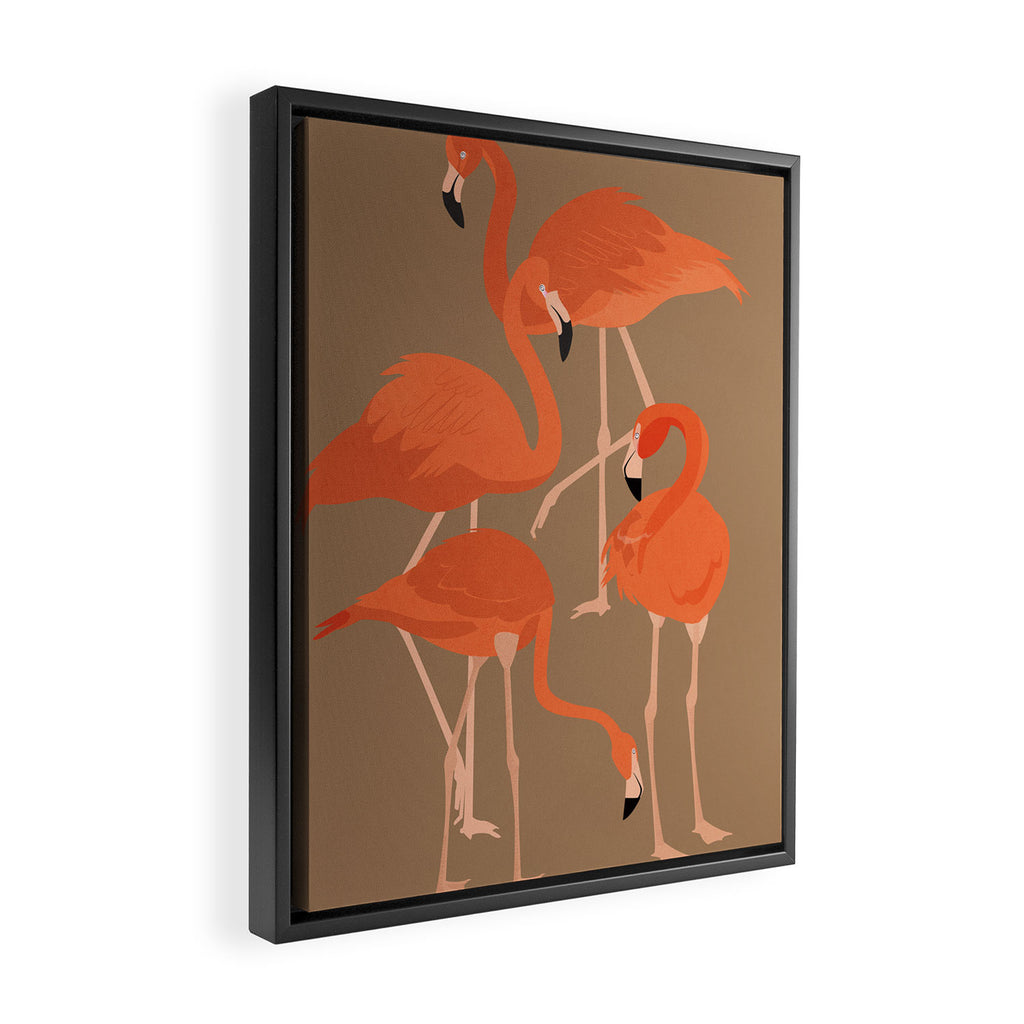 Graceful Flamingos 2 Framed Canvas Print Gallery Image 2