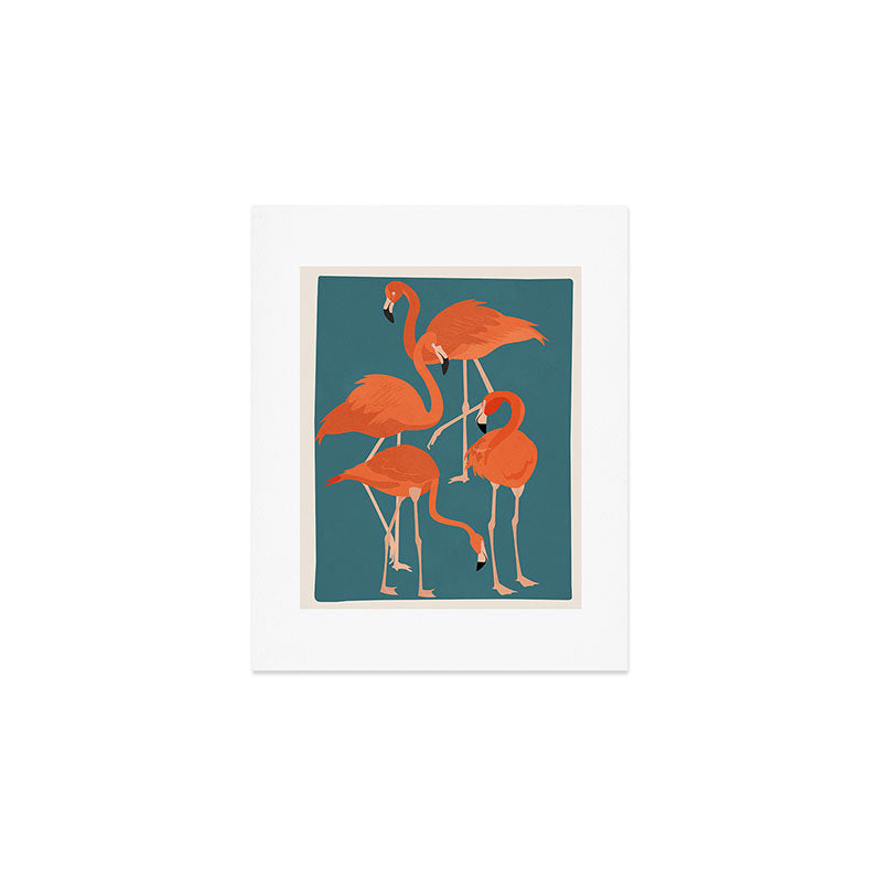 Graceful Flamingos 3 Art Print Gallery Image 1