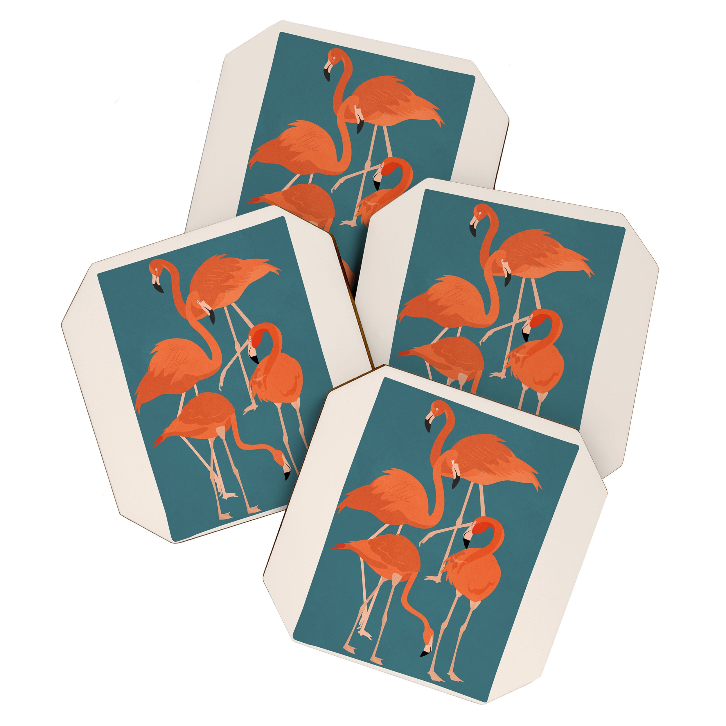 Graceful Flamingos 3 Coaster Gallery Image 1