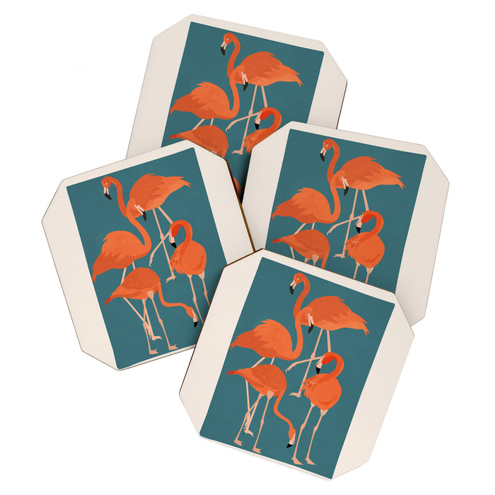 Graceful Flamingos 3 Coaster Gallery Image 1