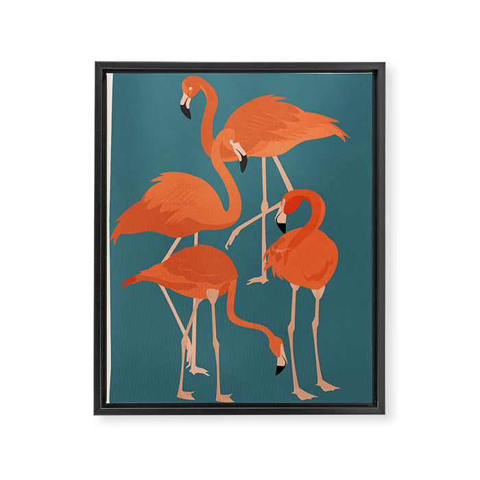 Graceful Flamingos 3 Framed Canvas Print Gallery Image 1