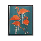 Graceful Flamingos 3 Framed Canvas Print Gallery Image 8