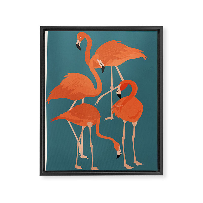 Graceful Flamingos 3 Framed Canvas Print Gallery Image 8