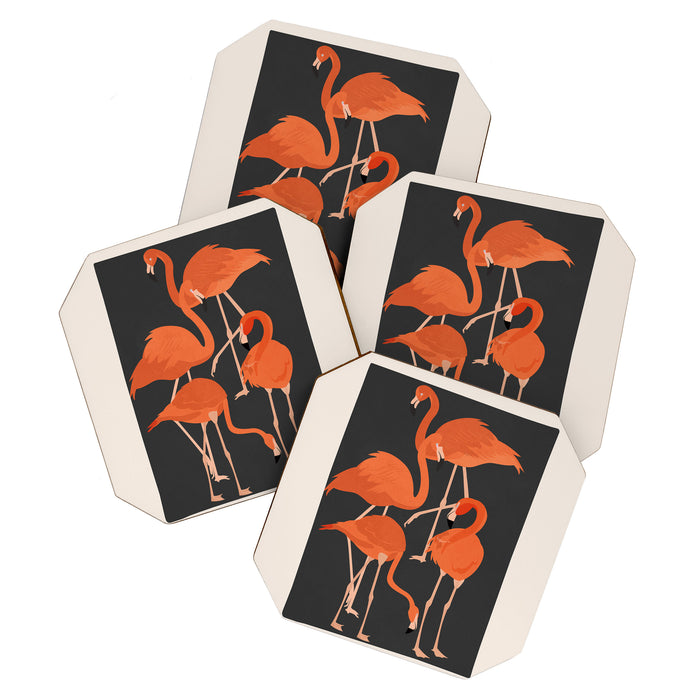 Graceful Flamingos 4 Coaster Gallery Image 1