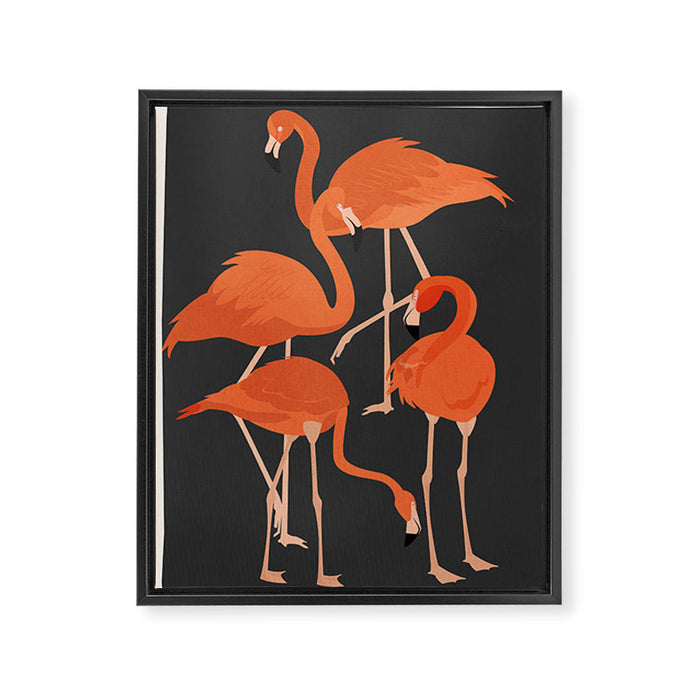 Graceful Flamingos 4 Framed Canvas Print Gallery Image 1