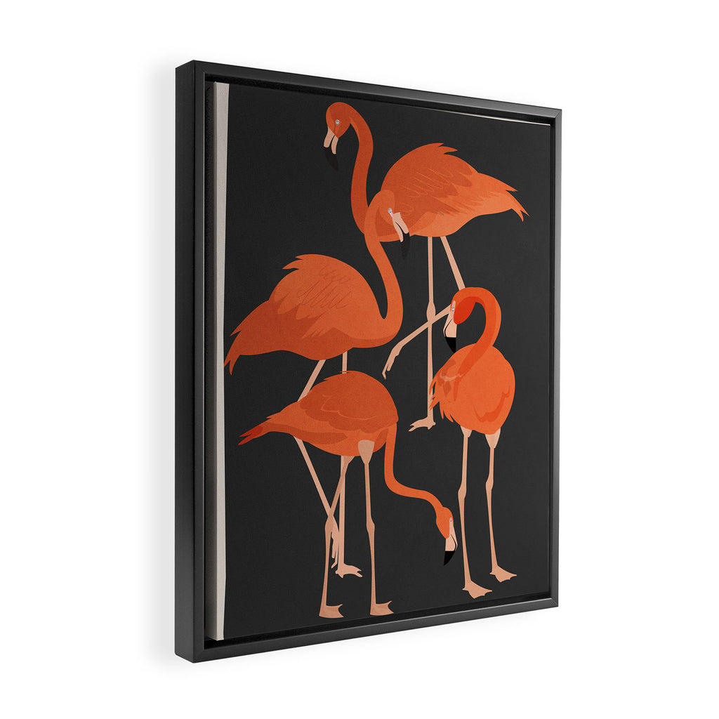Graceful Flamingos 4 Framed Canvas Print Gallery Image 2