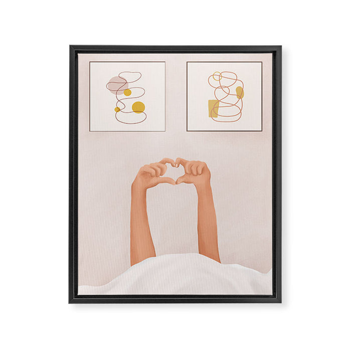 Hand Heart Framed Canvas Print Gallery Image 1