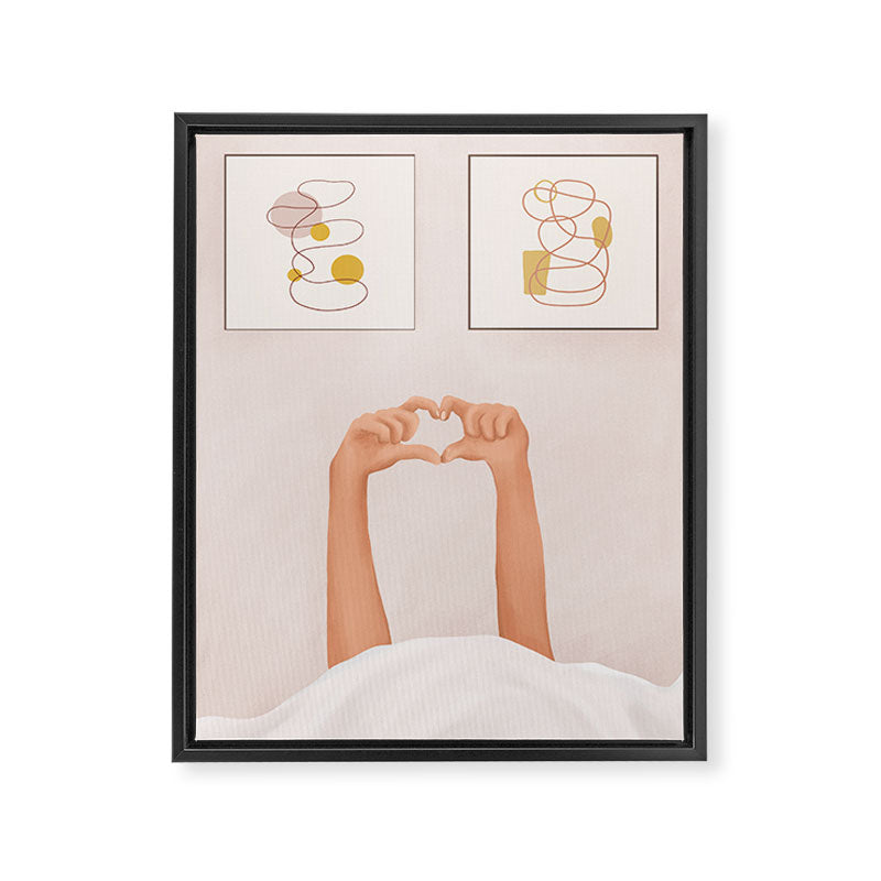 Hand Heart Framed Canvas Print Gallery Image 6