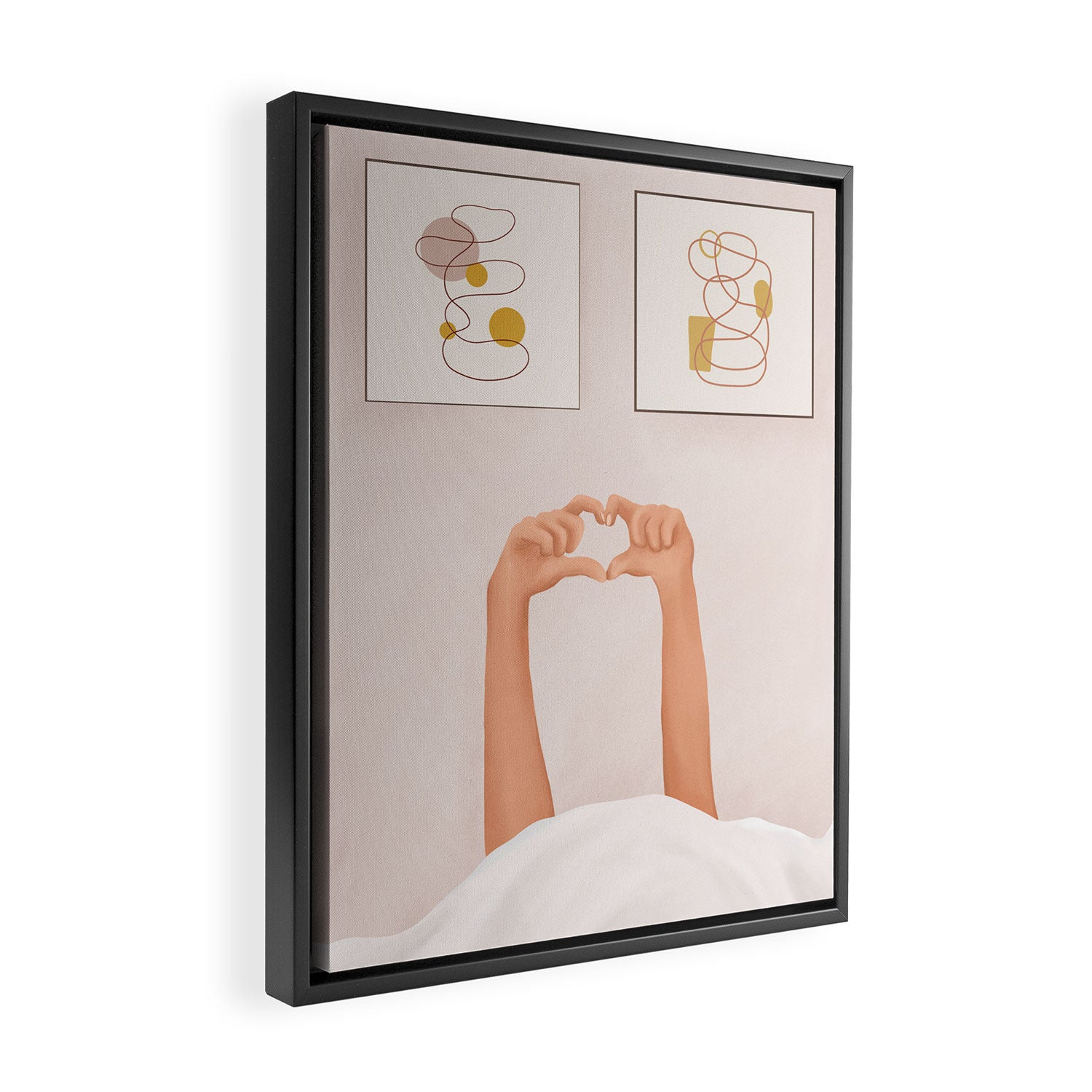 Hand Heart Framed Canvas Print Gallery Image 2