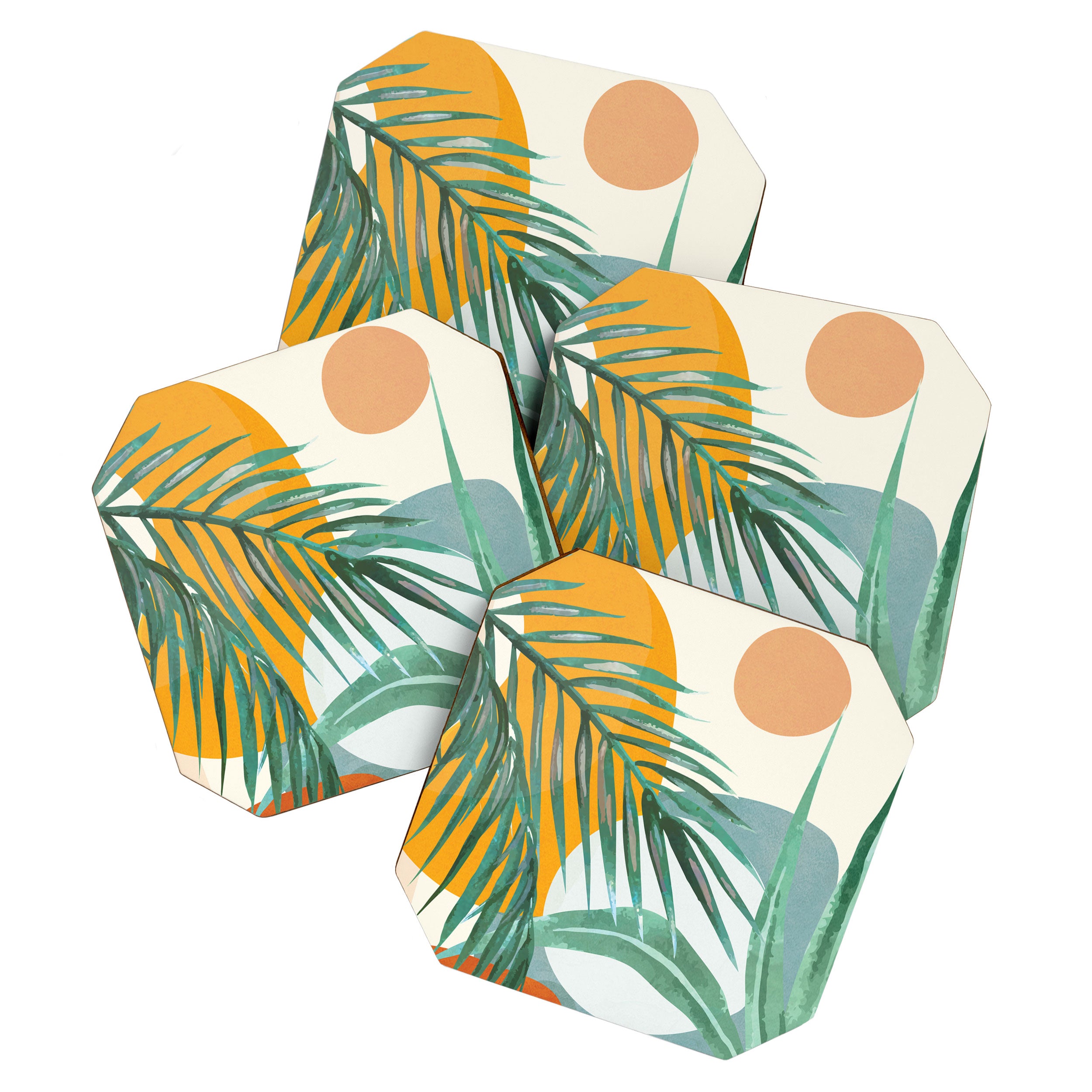 Leaf Design 02 Coaster Gallery Image 1