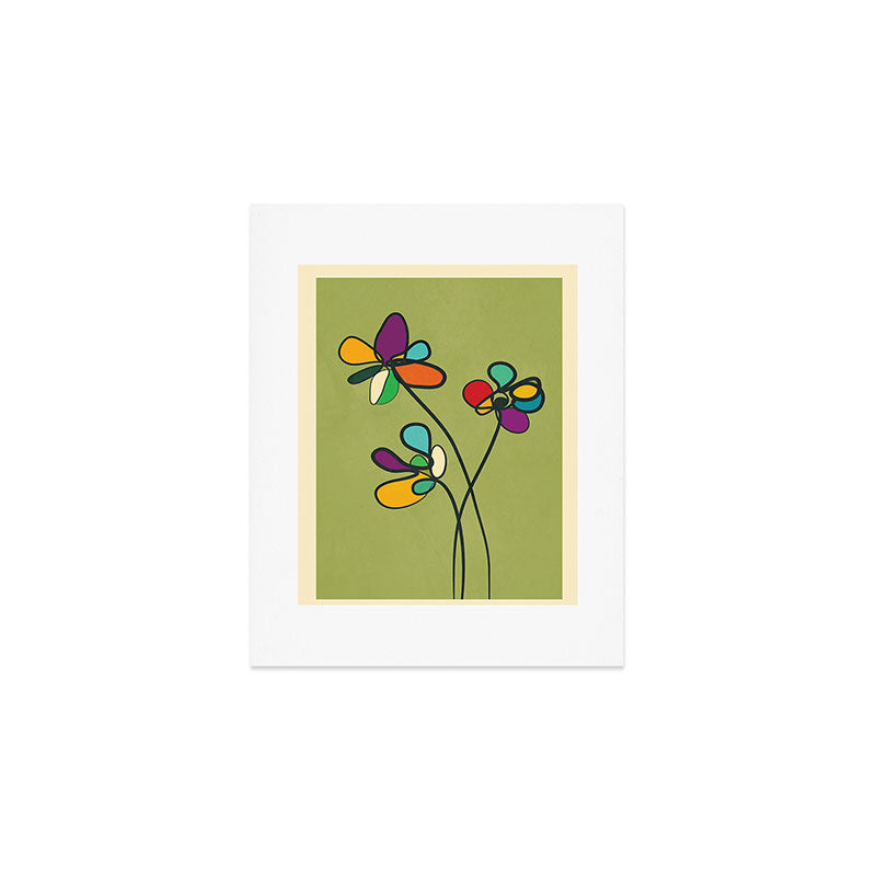 Line Little Wildflowers 1 Art Print Gallery Image 1