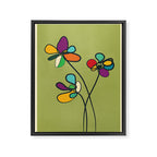 Line Little Wildflowers 1 Framed Canvas Print Gallery Image 8