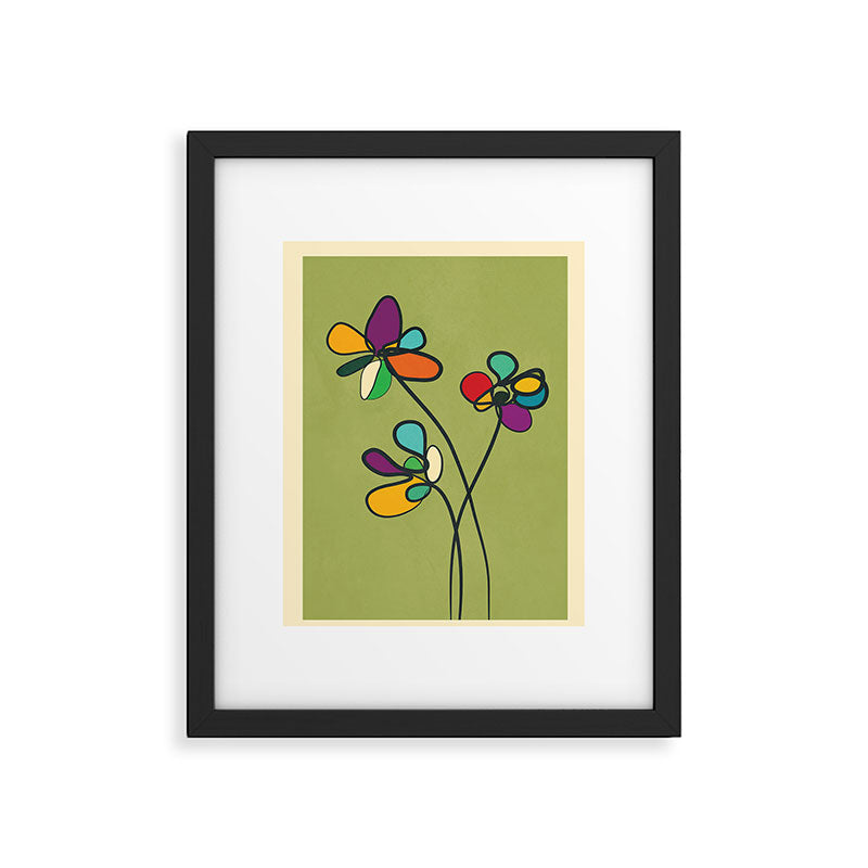 Line Little Wildflowers 1 Framed Art Print Gallery Image 6