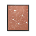 Little Flower Outline on Clay 01 Framed Canvas Print Gallery Image 6