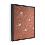 Little Flower Outline on Clay 01 Framed Canvas Print Gallery Image 2