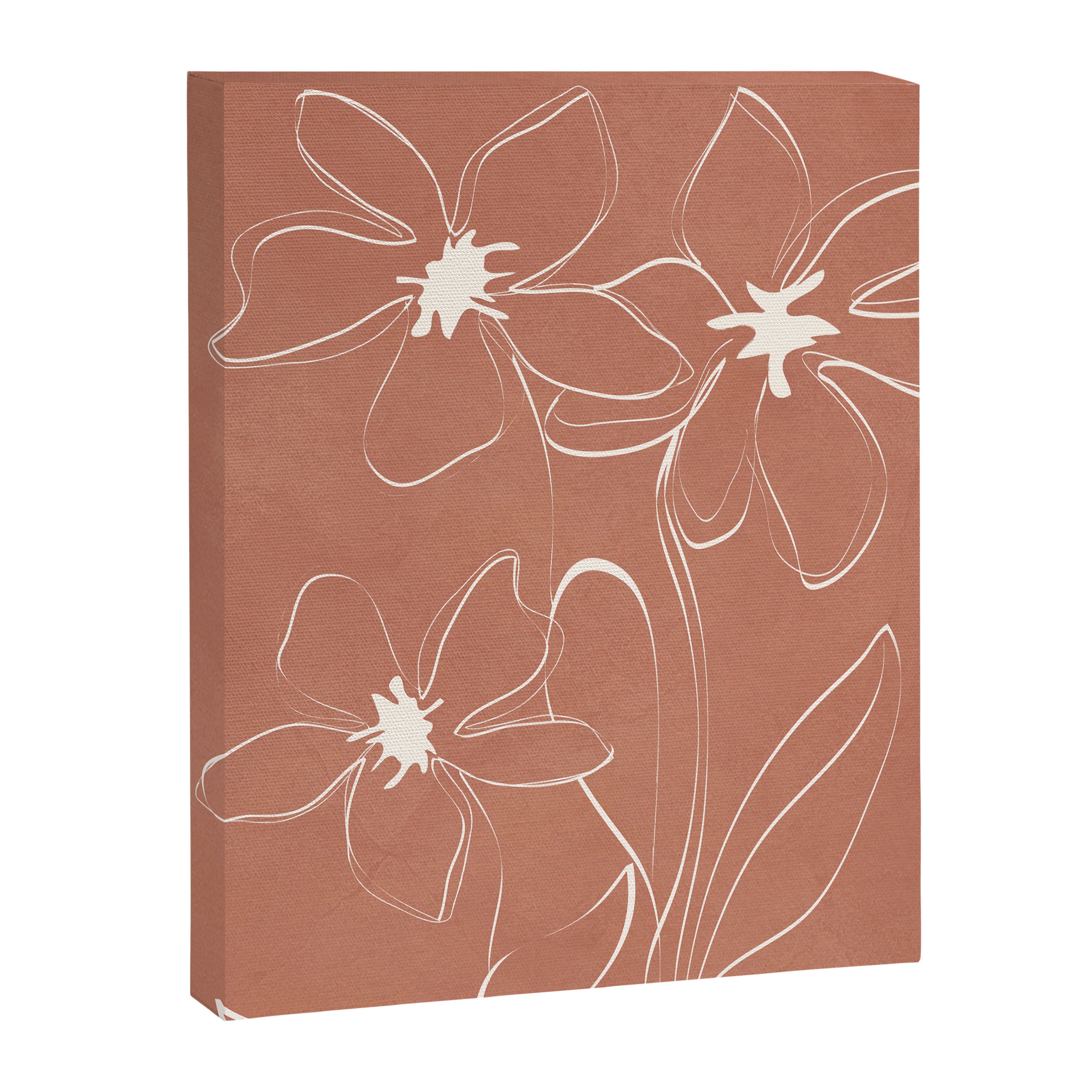 Little Flower Outline on Clay 02 Canvas Print Gallery Image 6