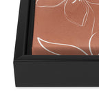 Little Flower Outline on Clay 02 Framed Canvas Print Gallery Image 3