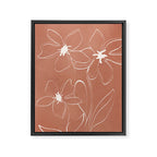 Little Flower Outline on Clay 02 Framed Canvas Print Gallery Image 6
