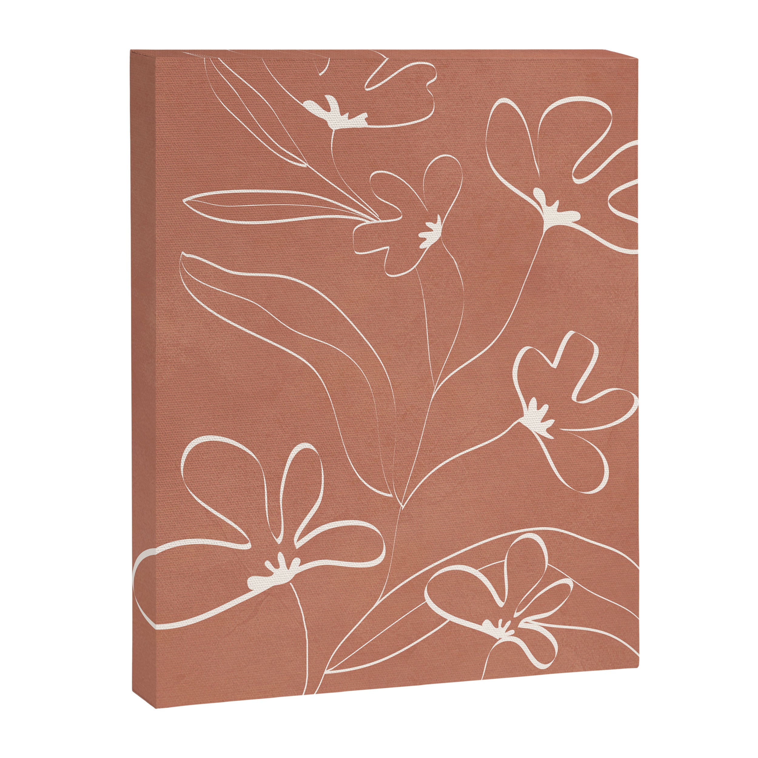 Little Flower Outline on Clay 03 Canvas Print Gallery Image 6
