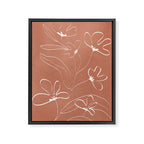 Little Flower Outline on Clay 03 Framed Canvas Print Gallery Image 6