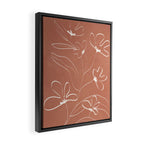 Little Flower Outline on Clay 03 Framed Canvas Print Gallery Image 2