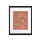 Little Flower Outline on Clay 03 Framed Art Print Gallery Image 5