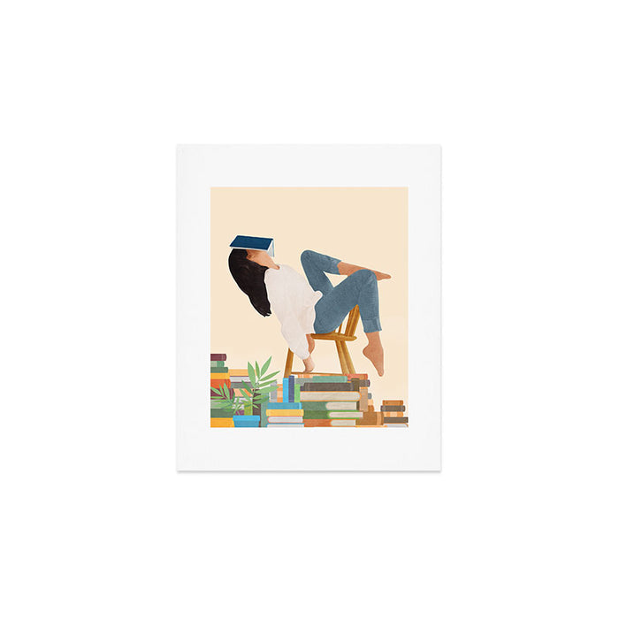 Lost in my books Art Print Gallery Image 1