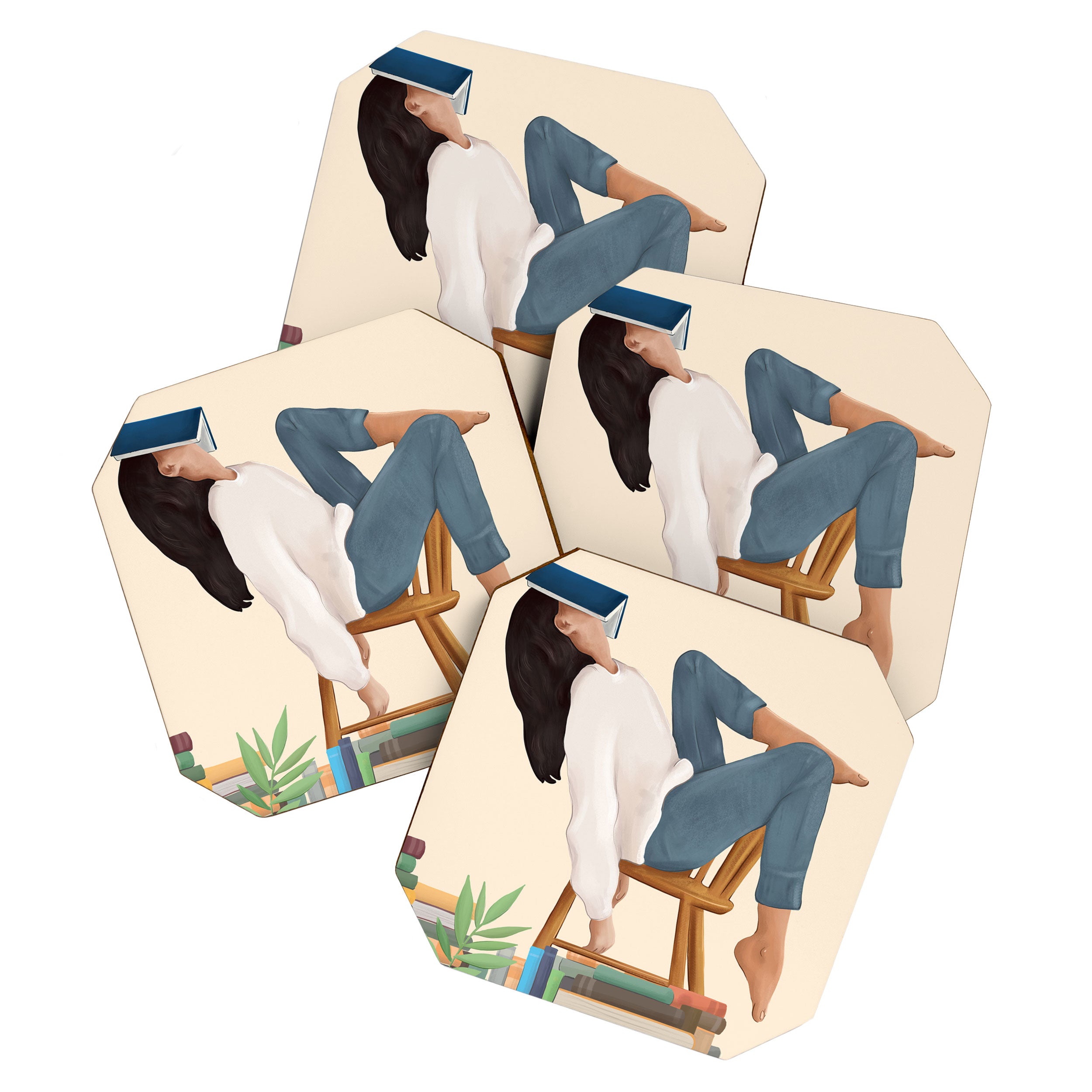 Lost in my books Coaster Gallery Image 1