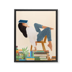 Lost in my books Framed Canvas Print Gallery Image 6