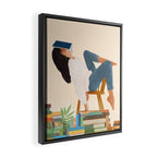 Lost in my books Framed Canvas Print Gallery Image 2