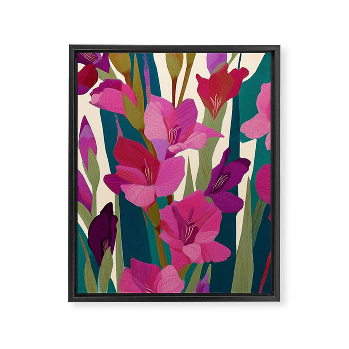 Magenta Garden Framed Canvas Print Gallery Image 1
