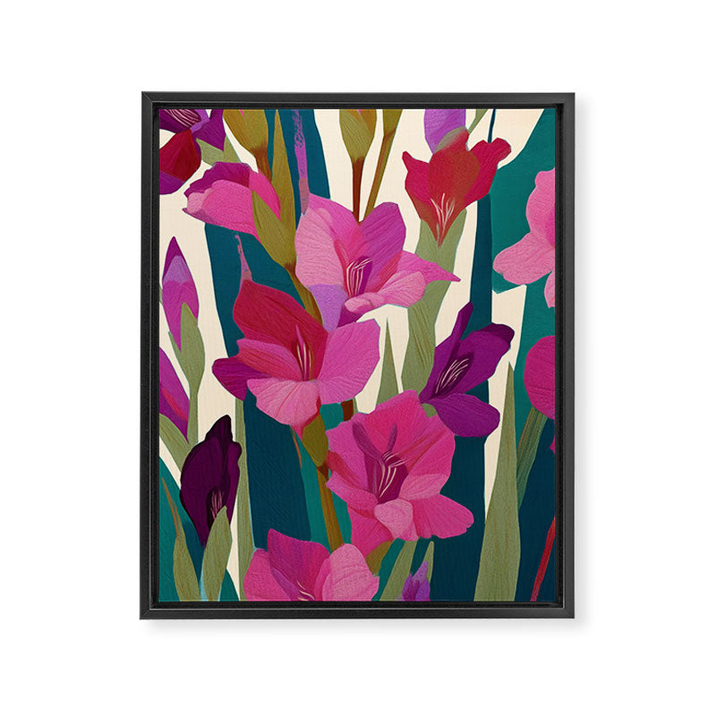 Magenta Garden Framed Canvas Print Gallery Image 6