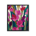 Magenta Garden Framed Canvas Print Gallery Image 6