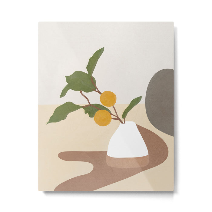 Mandarin Branch Metal Print Gallery Image 1
