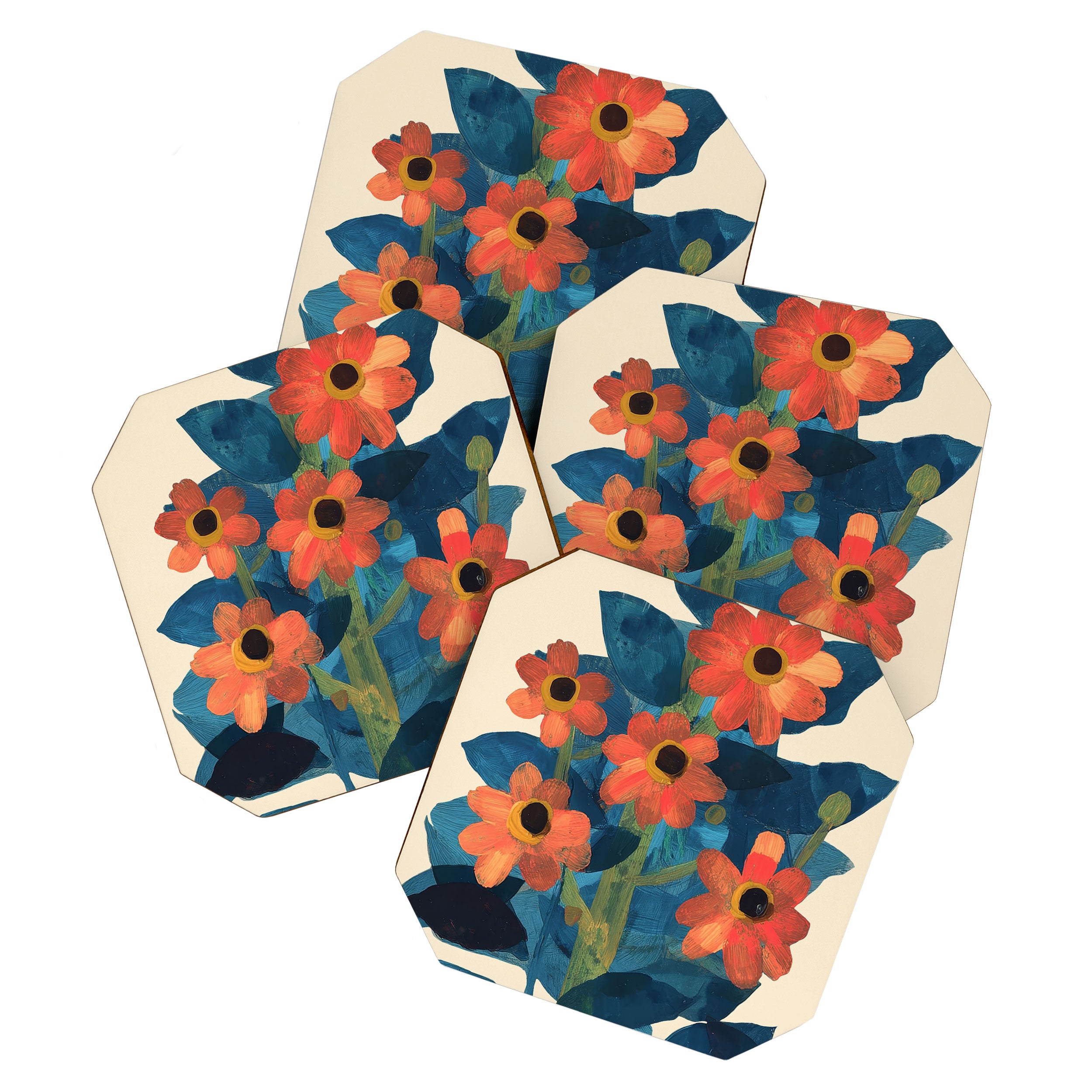 Mexican Sunflower Study Coaster Gallery Image 1