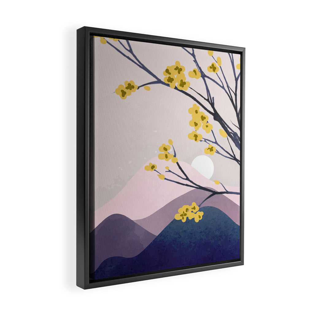 Midnight Bloom 01 Framed Canvas Print Gallery Image 2