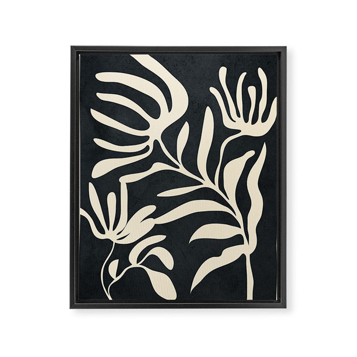 Minimal Abstract Art Plant 1 Framed Canvas Print Gallery Image 1