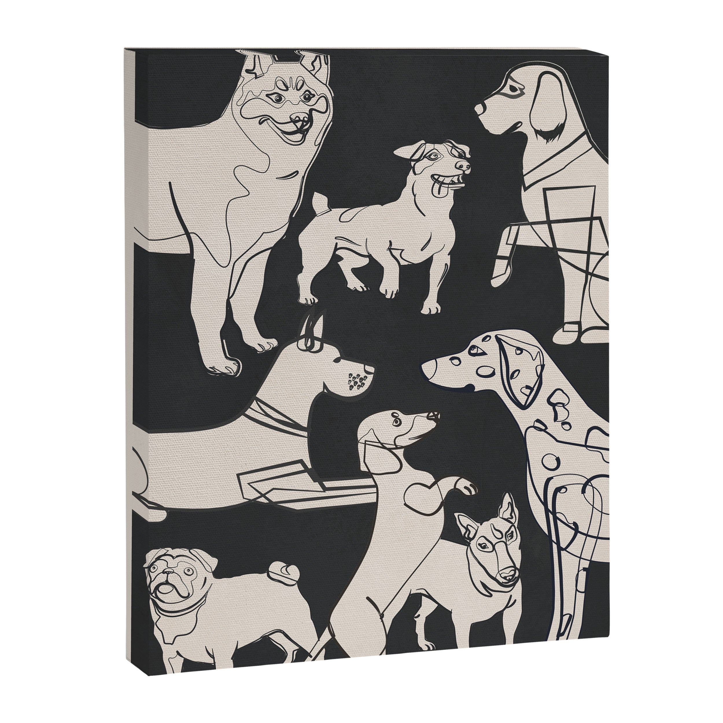 Minimal Abstract Dogs Art 1 Canvas Print Gallery Image 6