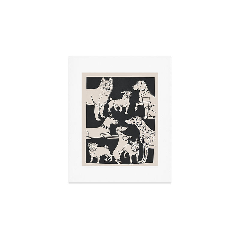 Minimal Abstract Dogs Art 1 Art Print Gallery Image 1