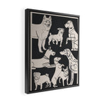 Minimal Abstract Dogs Art 1 Framed Canvas Print Gallery Image 2