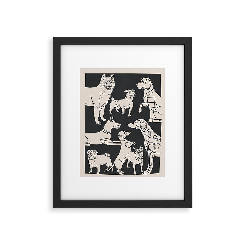 Minimal Abstract Dogs Art 1 Framed Art Print Gallery Image 5