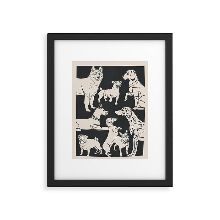 Minimal Abstract Dogs Art 1 Framed Art Print Gallery Image 1