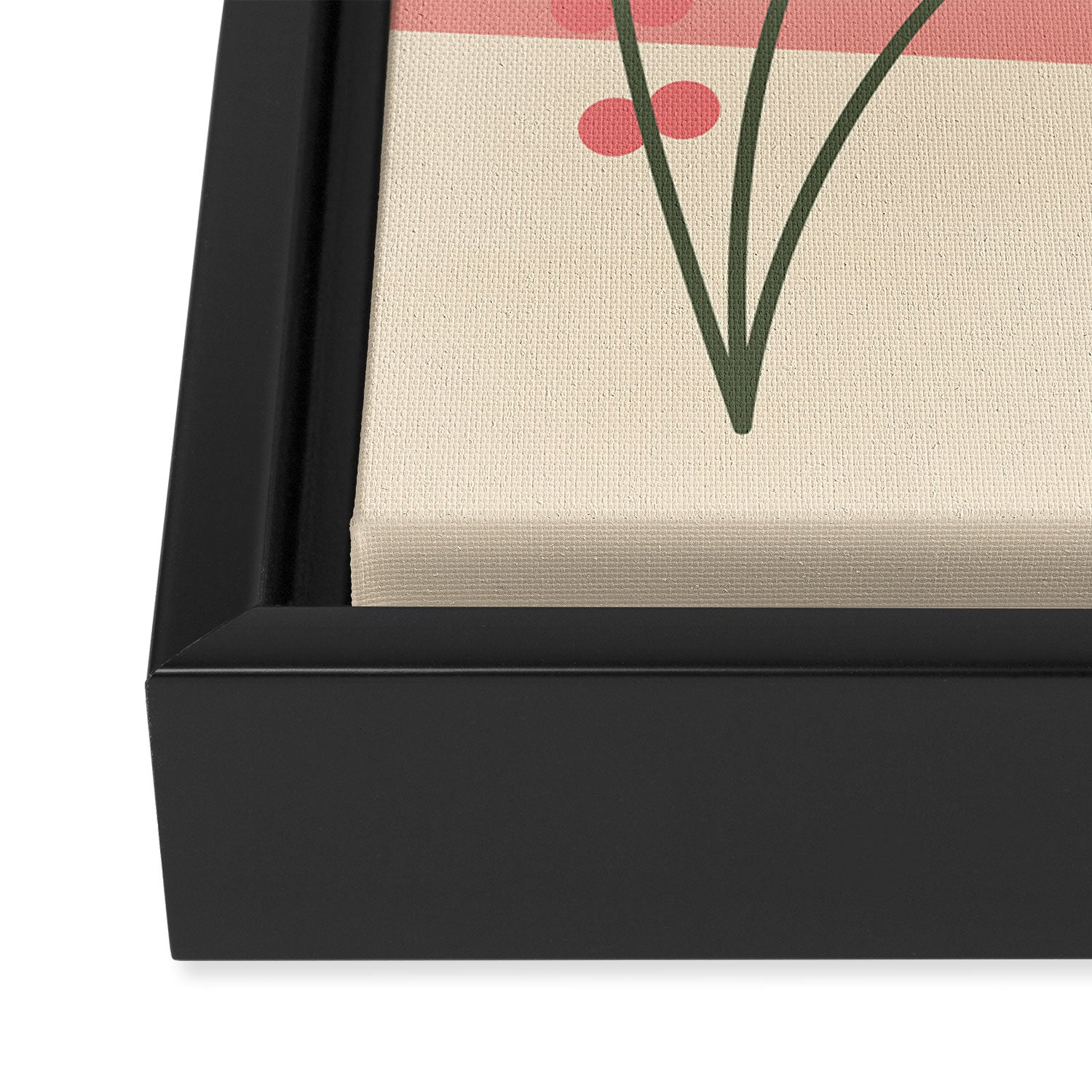 Minimal Abstract Flowers 21 Framed Canvas Print Gallery Image 3