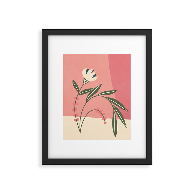 Minimal Abstract Flowers 21 Framed Art Print Gallery Image 5