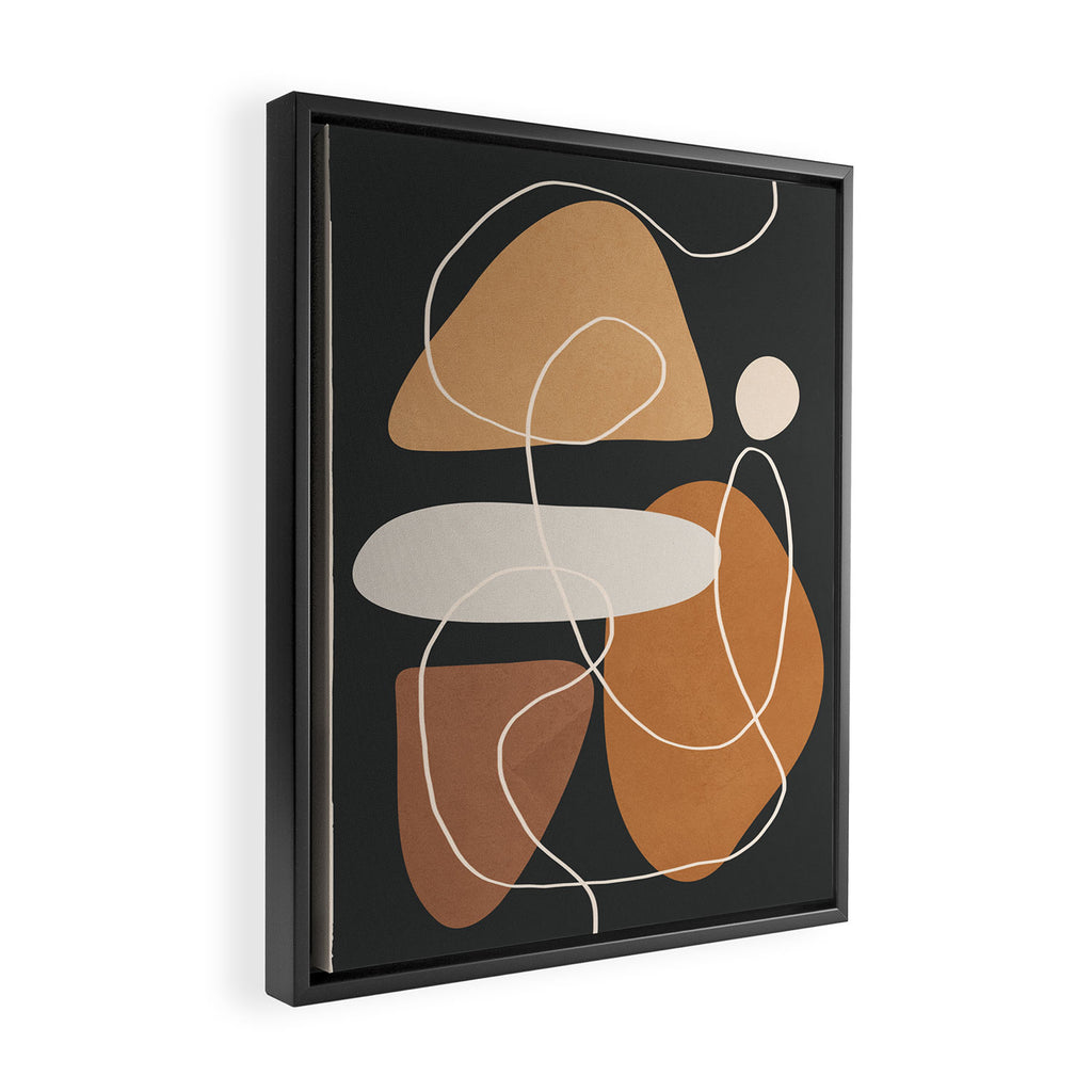 Minimal Colorful Abstract Shapes 1 Framed Canvas Print Gallery Image 2