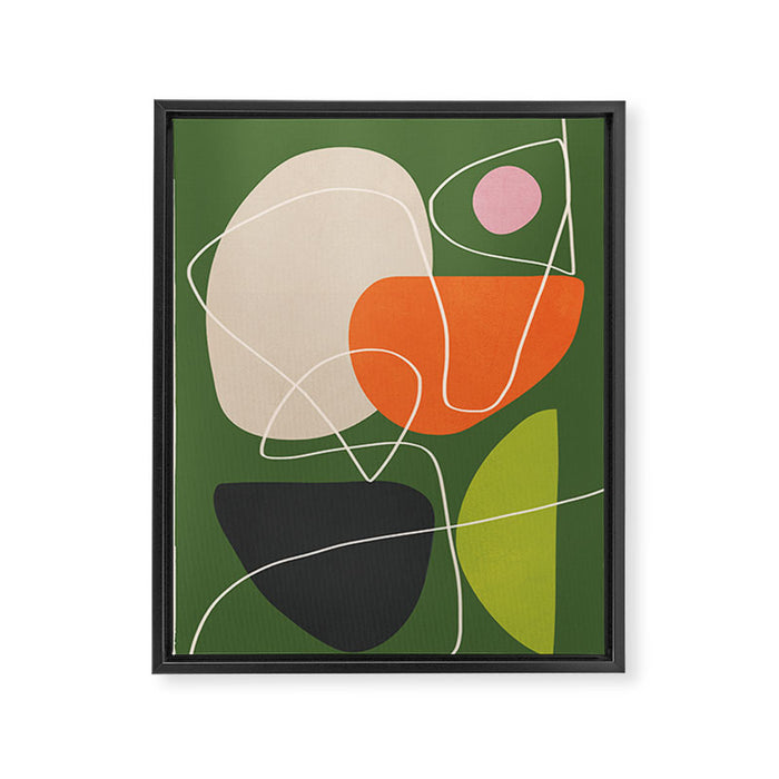 Minimal Colorful Abstract Shapes 10 Framed Canvas Print Gallery Image 1