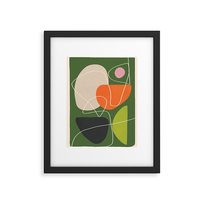 Minimal Colorful Abstract Shapes 10 Framed Art Print Gallery Image 5
